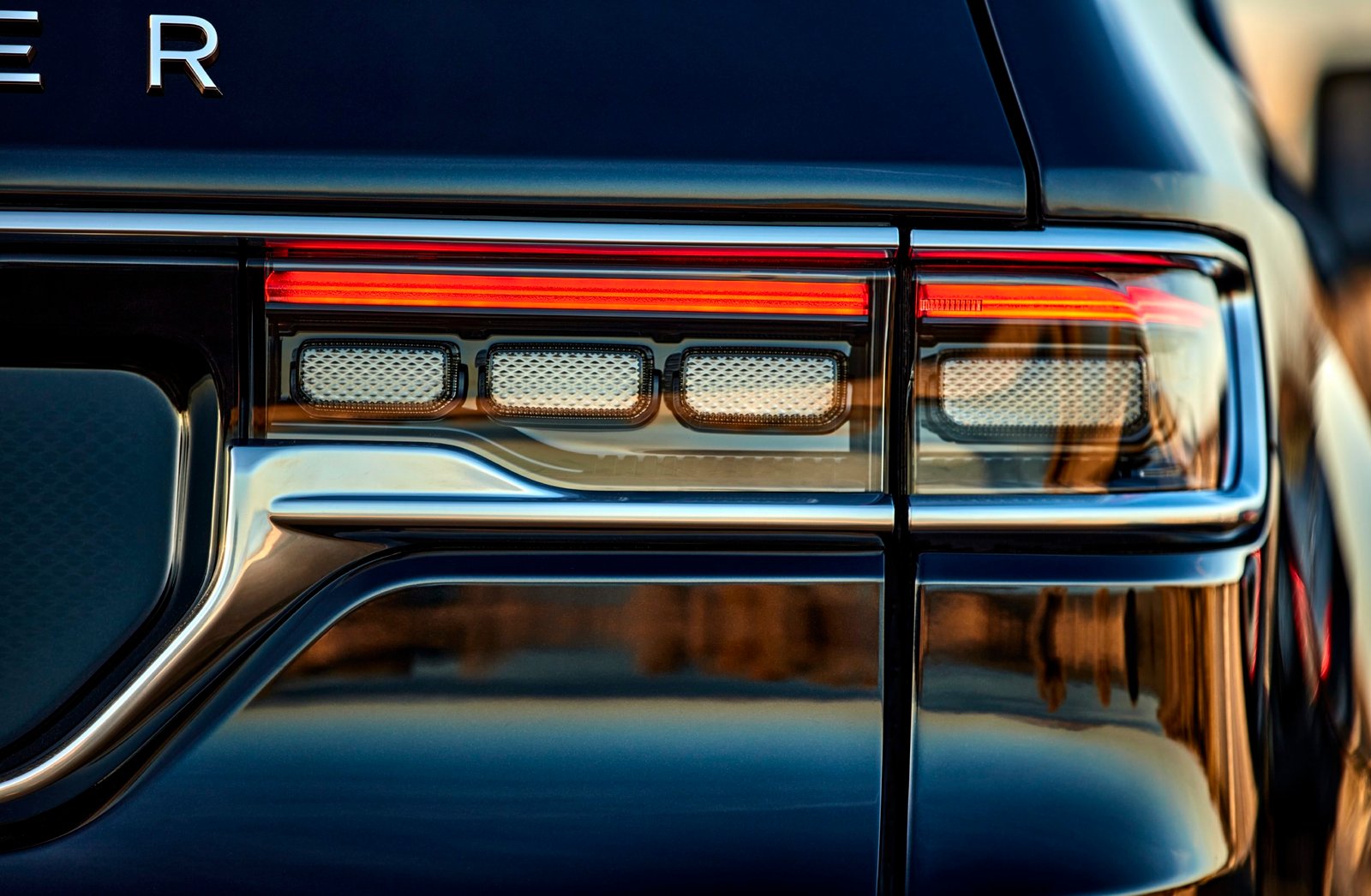 All-new 2022 Grand Wagoneer features LED taillamps stretching from the rear quarter panel to the liftgate achieving a more upscale appearance.