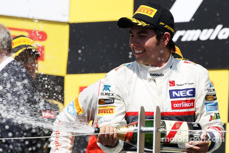 Sergio Perez (MEX) Sauber celebrates his third position on the podium.
10.06.2012. Formula 1 World Championship, Rd 7, Canadian Grand Prix, Montreal, Canada, Race Day
- www.xpbimages.com, EMail: requests@xpbimages.com - copy of publication required for printed pictures. Every used picture is fee-liable. © Copyright: Moy / XPB Images