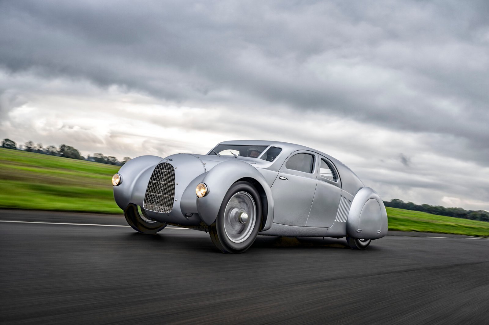 Imagined over 90 years ago, now brought to life: Audi Tradition presents the Auto Union Type 52 Schnellsportwagen at the Goodwood Festival of Speed 2024.